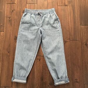 Talbots Light Denim Paperbag Waist Pants XS/P